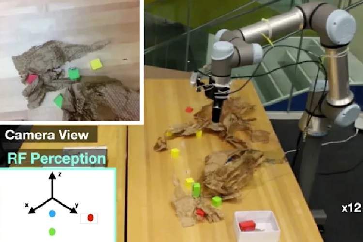 روباتی که از امواج رادیویی برای یافتن اشیاء پنهان استفاده می‌کند