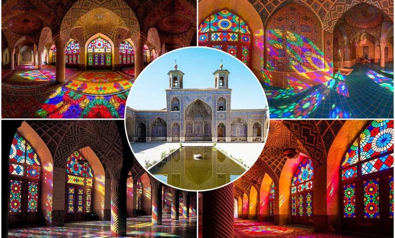 جلوه بینظیر رنگها در مسجد زیبای نصیرالملک
