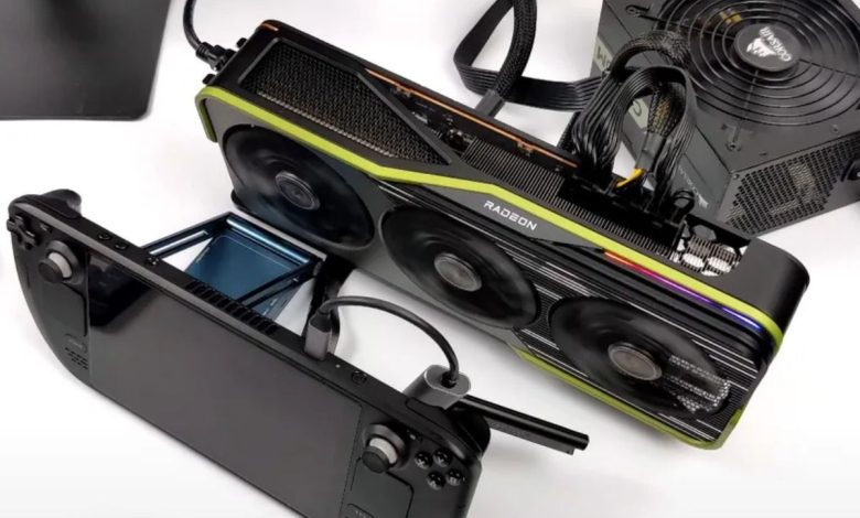 تماشا کنید: ارتقای ۱۰ برابری عملکرد استیم دک با استفاده از کارت گرافیک Radeon RX 6900XT