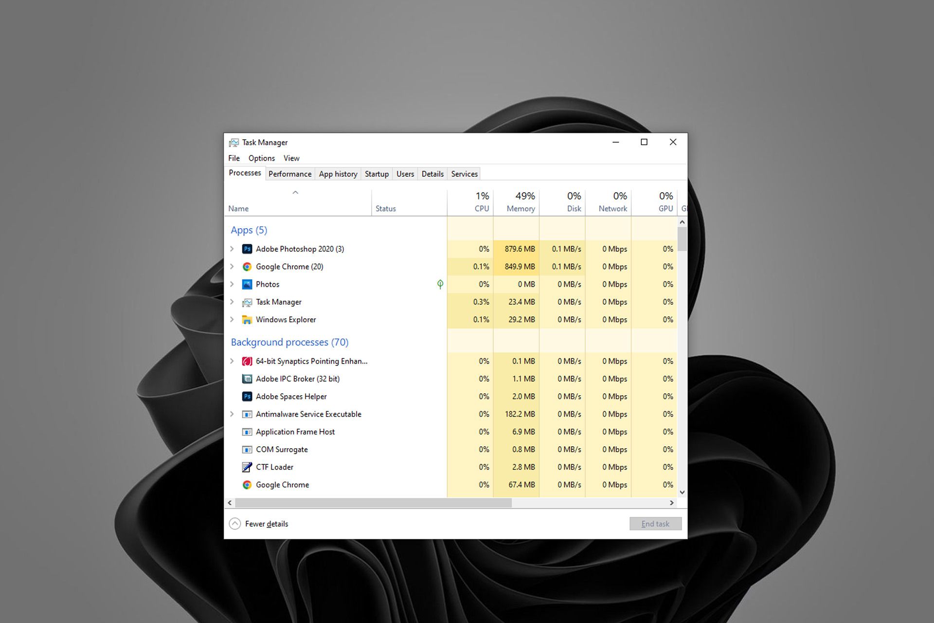 نسخه جدید Task Manager با رنگ ویندوز ۱۱ سازگار خواهد شد