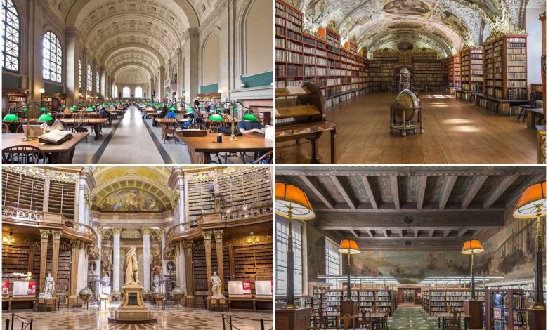 تصاویر دلپذیر از کتابخانه‌های زیبای سراسر جهان