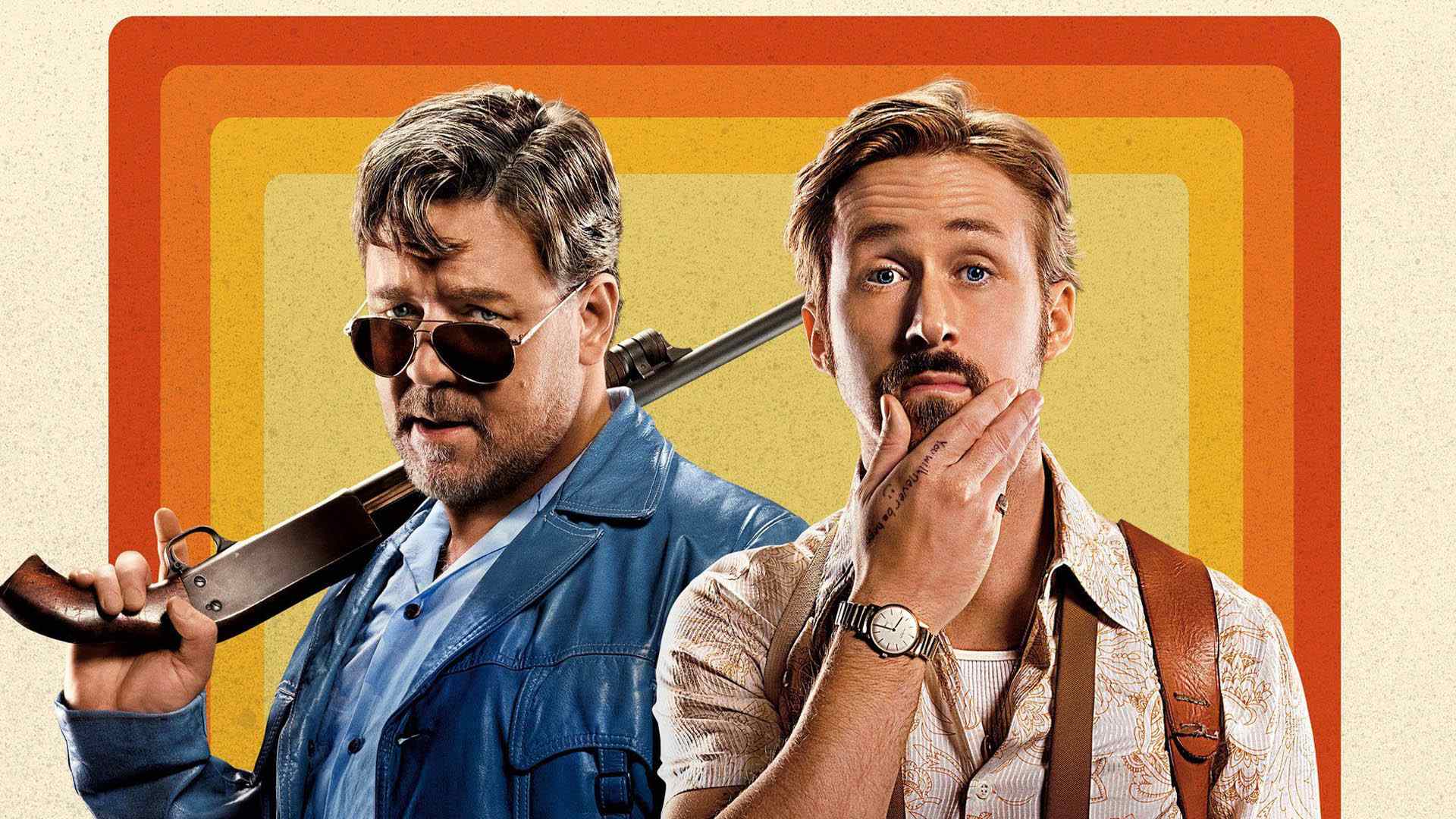 راسل کرو و رایان گاسلینگ در پوستر فیلم The Nice Guys