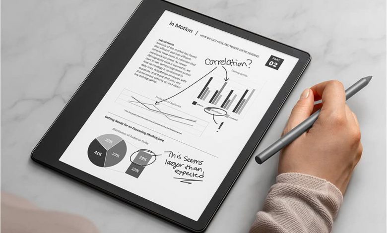 کیندل اسکرایب، بزرگترین کتابخوان آمازون با پشتیبانی از قلم لمسی، رونمایی شد