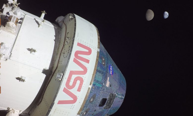 تصویر دیدنی فضاپیمای اوراین از زمین و ماه از دورترین نقطه سفرش