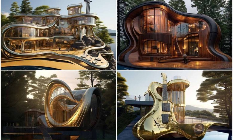 این خانه‌ها با الهام گرفتن از سازهای موسیقی ساخته شده‌اند