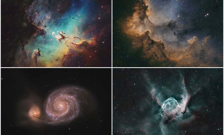 این عکس‌ها ابهت بی‌نظیر اجرام اعماق آسمان را به‌نمایش می‌گذارند
