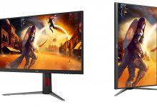 مانیتور گیمینگ AOC با پنل ۳۶۰ هرتز QD-OLED، روشنایی ۱۰۰۰ نیت و طراحی جذاب معرفی شد