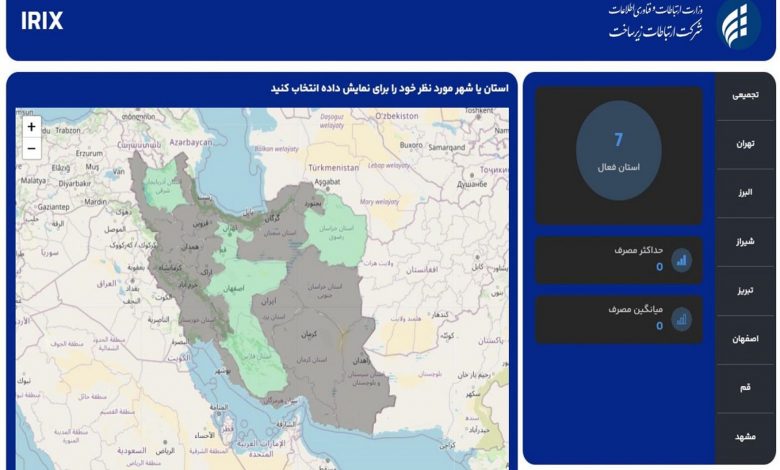 سایت مرکز تبادل داده ترافیک تهران در دسترس قرار گرفت