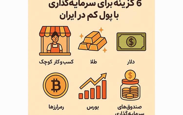 6 گزینه برای سرمایه گذاری با پول کم در ایران