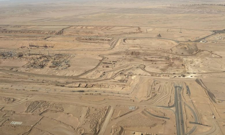 تصاویر هوایی جدید، پیشرفت شهر آیندهنگرانه لاین در عربستان را نشان میدهند