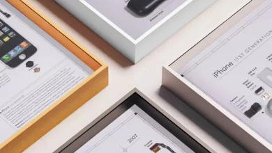 این تابلو هنری با قطعات آیفون ساخته شده است