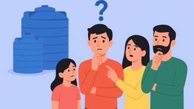 چه حجم تانکر آب برای خانواده من مناسب است؟