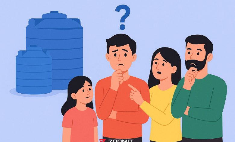 چه حجم تانکر آب برای خانواده من مناسب است؟