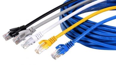 رمز سرعت واقعی اینترنت در یک کابل لن حرفه‌ای