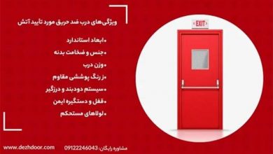 مشخصات درب‌ ضد حریق مورد تایید آتش‌نشانی | 5 ویژگی درب ضد حریق استاندارد