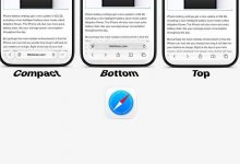 تغییر طراحی نوارابزار سافاری در iOS 26