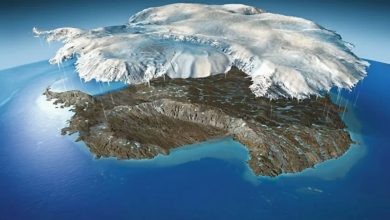 اگر تمام یخ‌های جنوبگان آب شود، این قاره چه شکلی خواهد شد؟