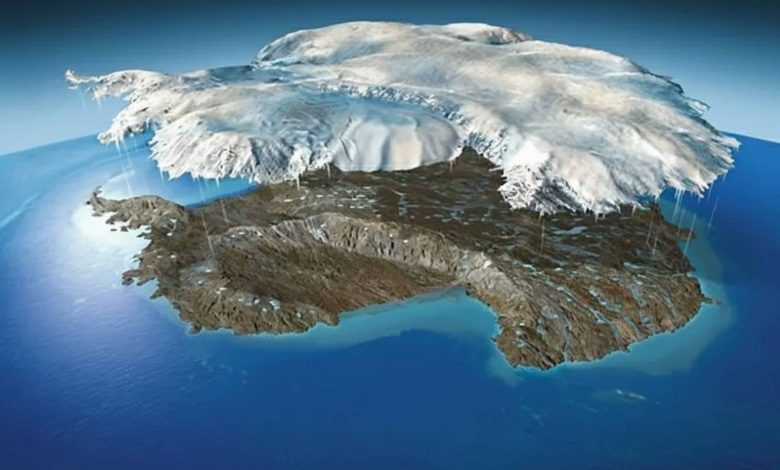 اگر تمام یخ‌های جنوبگان آب شود، این قاره چه شکلی خواهد شد؟