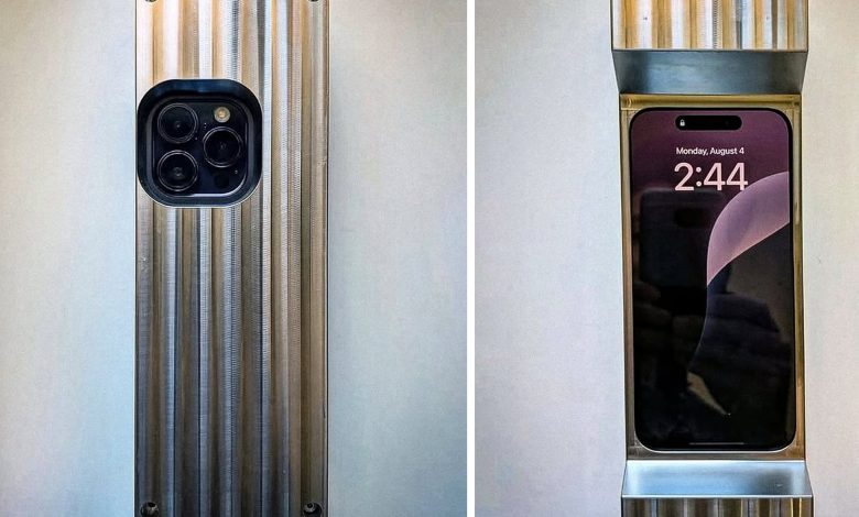 راهکار تضمینی برای ترک اعتیاد به گوشی: قاب فولادی ۲٫۷ کیلوگرمی!