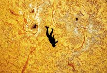 سقوط ایکاروس: ثبت تصویر بی‌نظیر یک چترباز درمقابل سطح خورشید