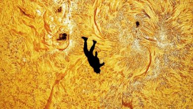 سقوط ایکاروس: ثبت تصویر بینظیر یک چترباز درمقابل سطح خورشید