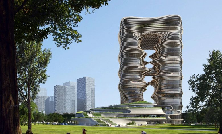 شاهکار جدید معماری زاها حدید در چین؛ ساختمانی مواج که گویی از آینده آمده است