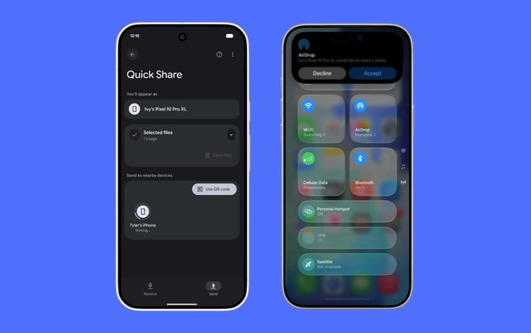 قابلیت Quick Share اندروید با AirDrop آیفون سازگار شد