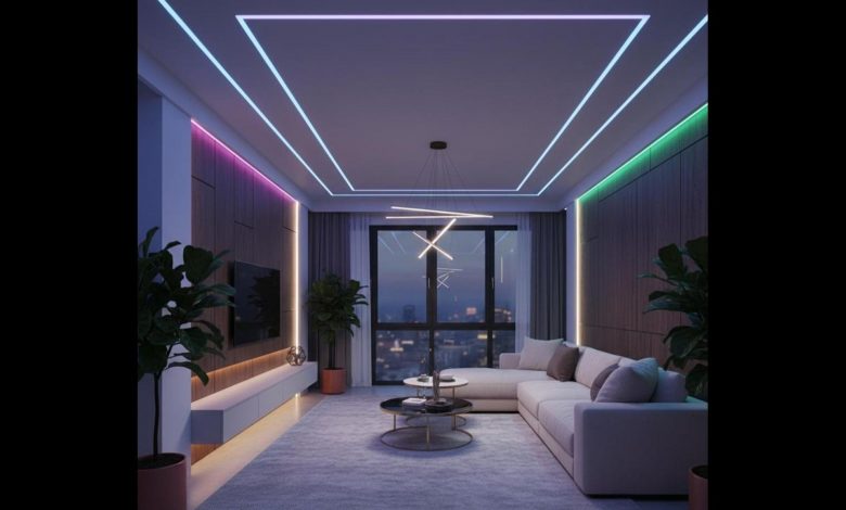 لاین نوری سقف پذیرایی؛ راهنمای کامل از انتخاب تا طراحی و نصب با «آلوم تاو»
