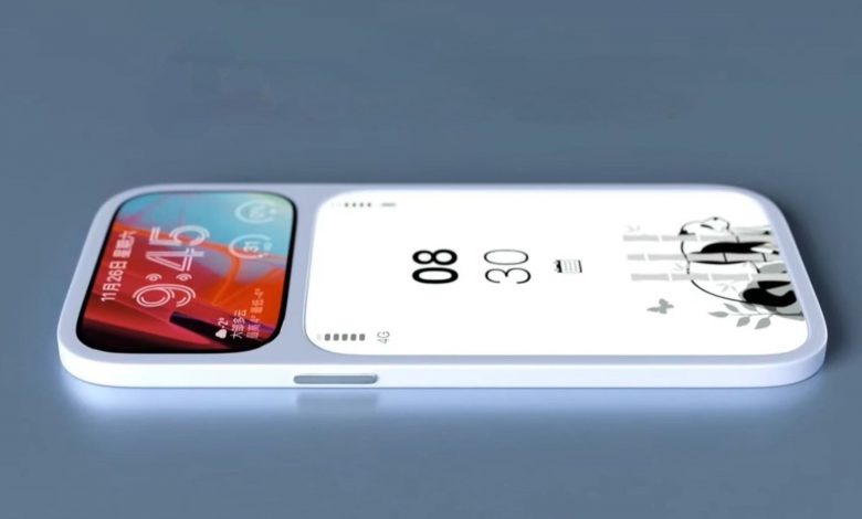 این گوشی مفهومی دو نمایشگر جلویی دارد!