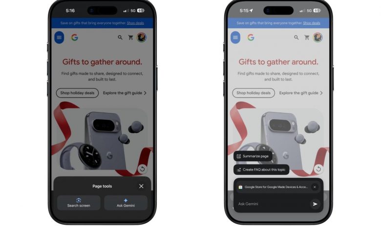 نسخه آیفون گوگل کروم با هوش مصنوعی جمنای سوپرشارژ شد
