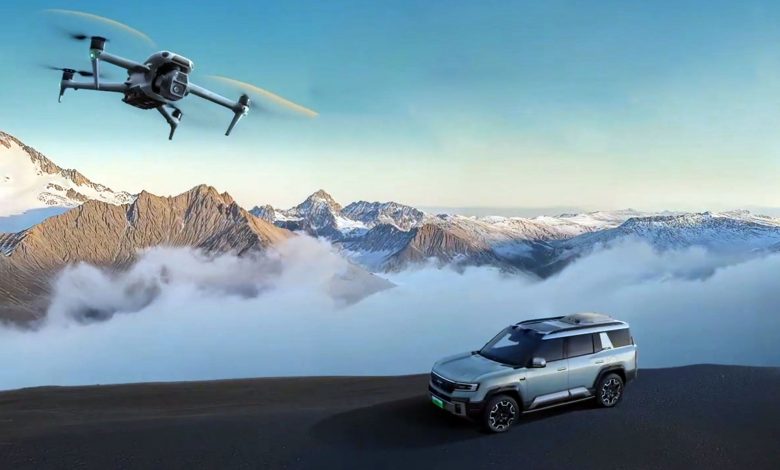 چشم سوم در آسمان؛ این خودروهای چینی پهپاد اختصاصی دارند!