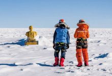 کاوشگران کایت‌سوار جنوبگان در دل یخ‌ها با صحنه‌ای غیرمنتظره روبرو شدند