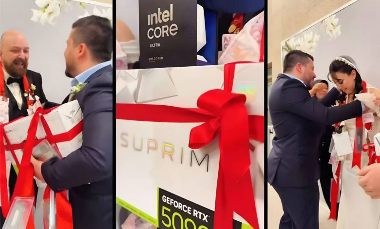 عروسی به سبک گیمرها: RTX 5090 به جای سرویس طلا!