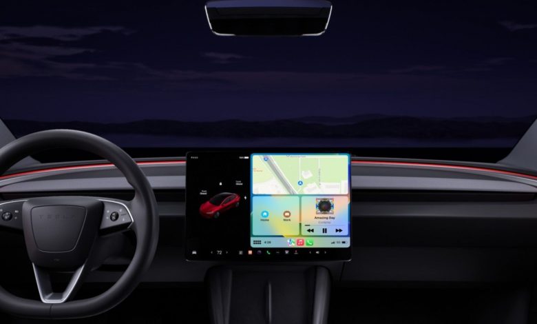 پلتفرم اپل کارپلی احتمالا به خودروهای تسلا میآید